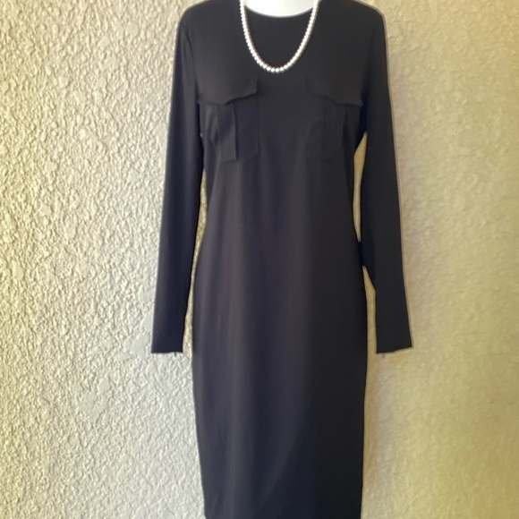 Polo Ralph Lauren Black Long-Sleeve Cocktail Dress 4 NWT - Picture 5 of 9